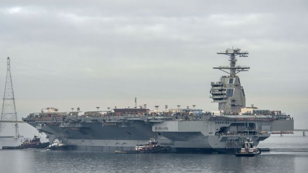 Tomó 10 años y US$13.000 millones construir el USS Gerald Ford. CHRIS OXLEY