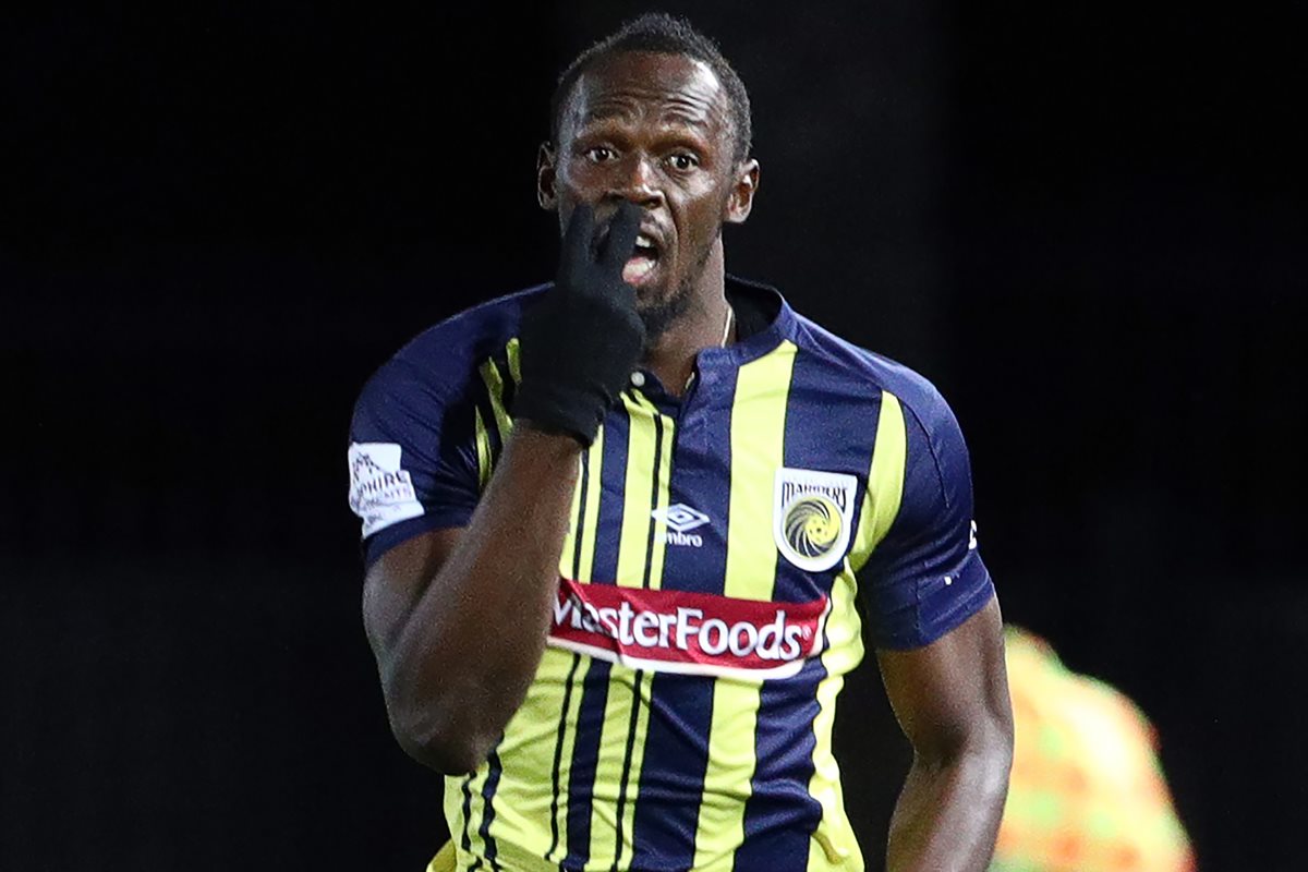 Usain Bolt espera demostrar su talento en el futbol de la liga de Australia. (Foto Prensa Libre: AFP)