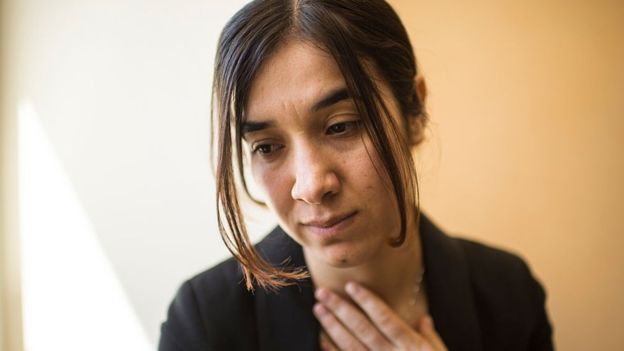 Nadia Murad estuvo secuestrada por combatientes de Estado Islámico durante tres meses, en los que sufrió situaciones "inimaginables". GETTY IMAGES