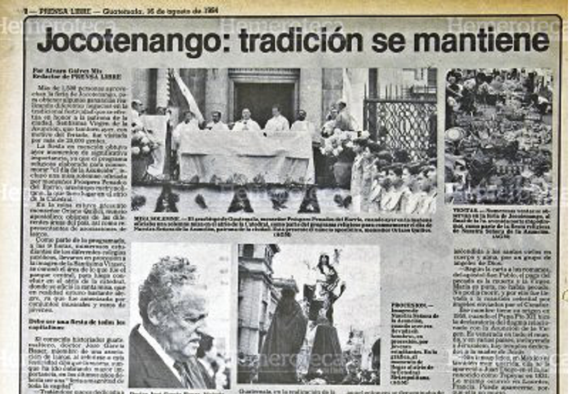 Actividades de la celebración de la Virgen de la Asuncion (Foto: Hemeroteca PL)