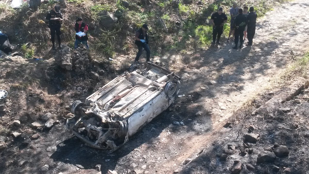 Lugar donde se registró la tragedia, en Escuintla. (Foto Prensa Libre: Enrique Paredes).