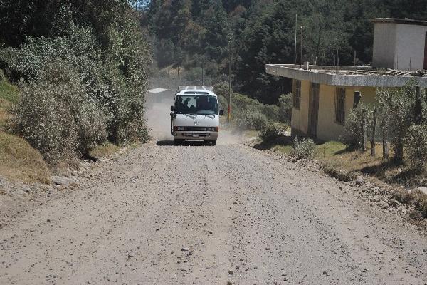 Carretera  a San Lorenzo, San Marcos, la cual necesita pavimentación.