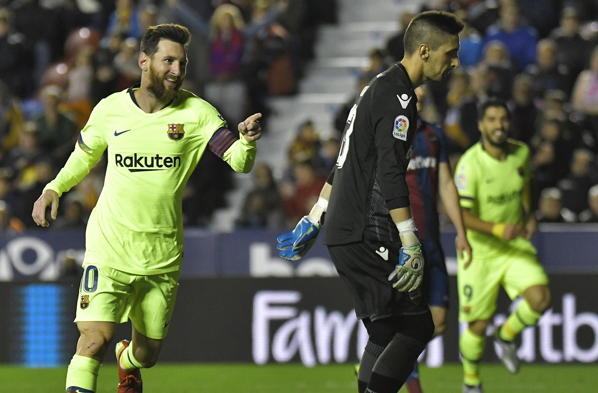 El argentino se aleja en el liderato de goleadores de la Liga española con 14 goles. (Foto Prensa Libre: AFP)