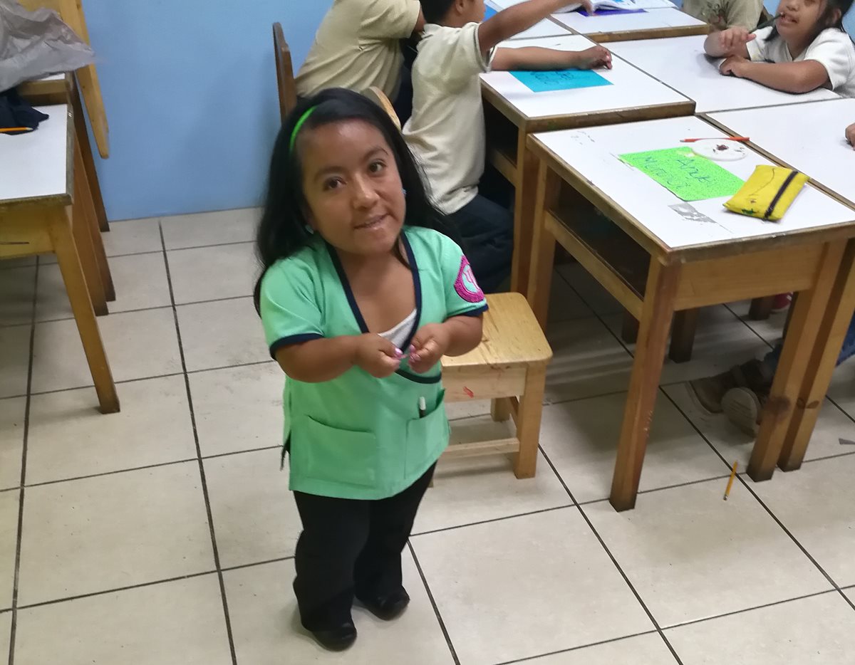 Alma Teresa Boror durante su práctica universitaria. (Foto Prensa Libre: Oscar García).