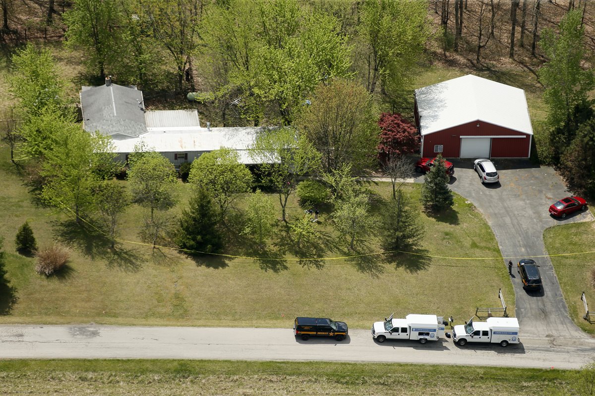 Vista aérea del área donde ocurrió la tragedia en Ohio, EE. UU.(Foto Prensa Libre: AP).