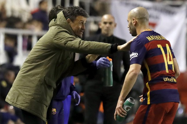 El técnico del Barcelona, Luis Enrique ha logrado mantener 35 partidos sin perder. (Foto Prensa Libre: EFE)