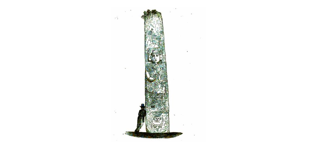 Los registros de Stephens son de los primeros realizados en las ruinas de Quiriguá. (Ilustración: Frederick Catherwood).