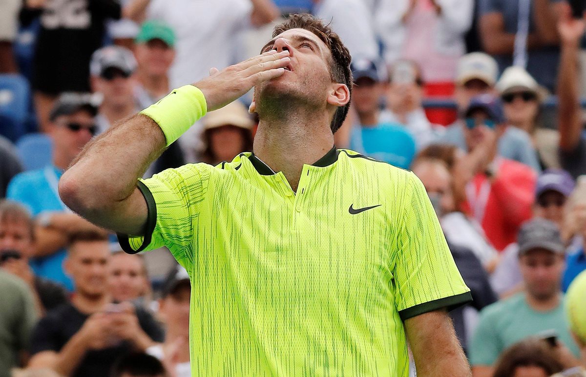 Del Potro dejó en el camino al español David Ferrer en la lucha por el título en Estados Unidos. (Foto Prensa Libre: EFE)