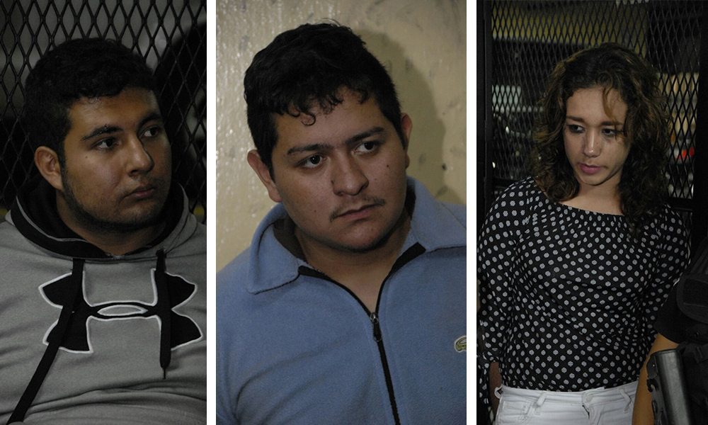 Tres de las cuatro condenados por el secuestro de un niño de 10 años. (Foto Prensa Libre: Hemeroteca PL)