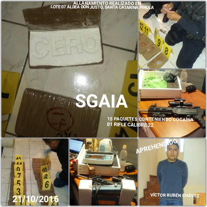 Durante el operativo también se encontró un rifle.( Foto Prensa Libre: cortesía)