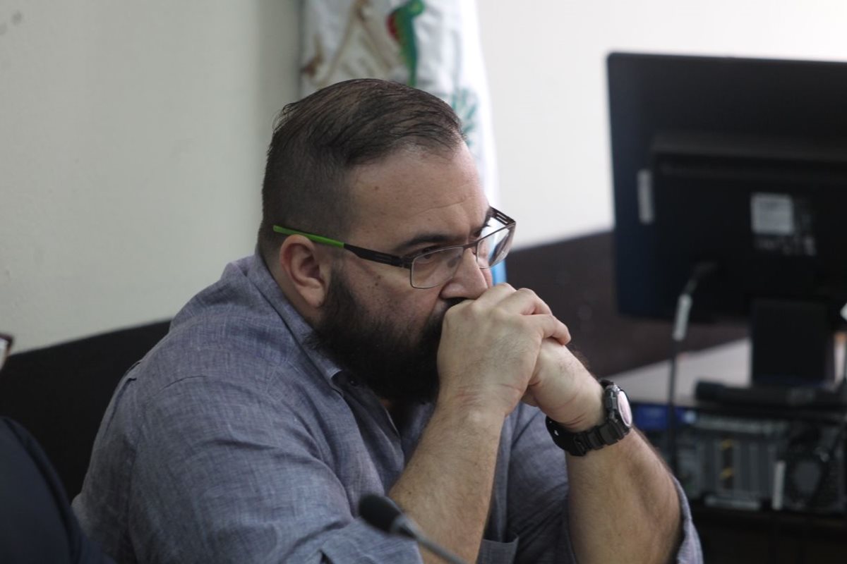 Javier Duarte durante la audiencia de solicitud de extradición. (Foto Prensa Libre: Érick Ávila)