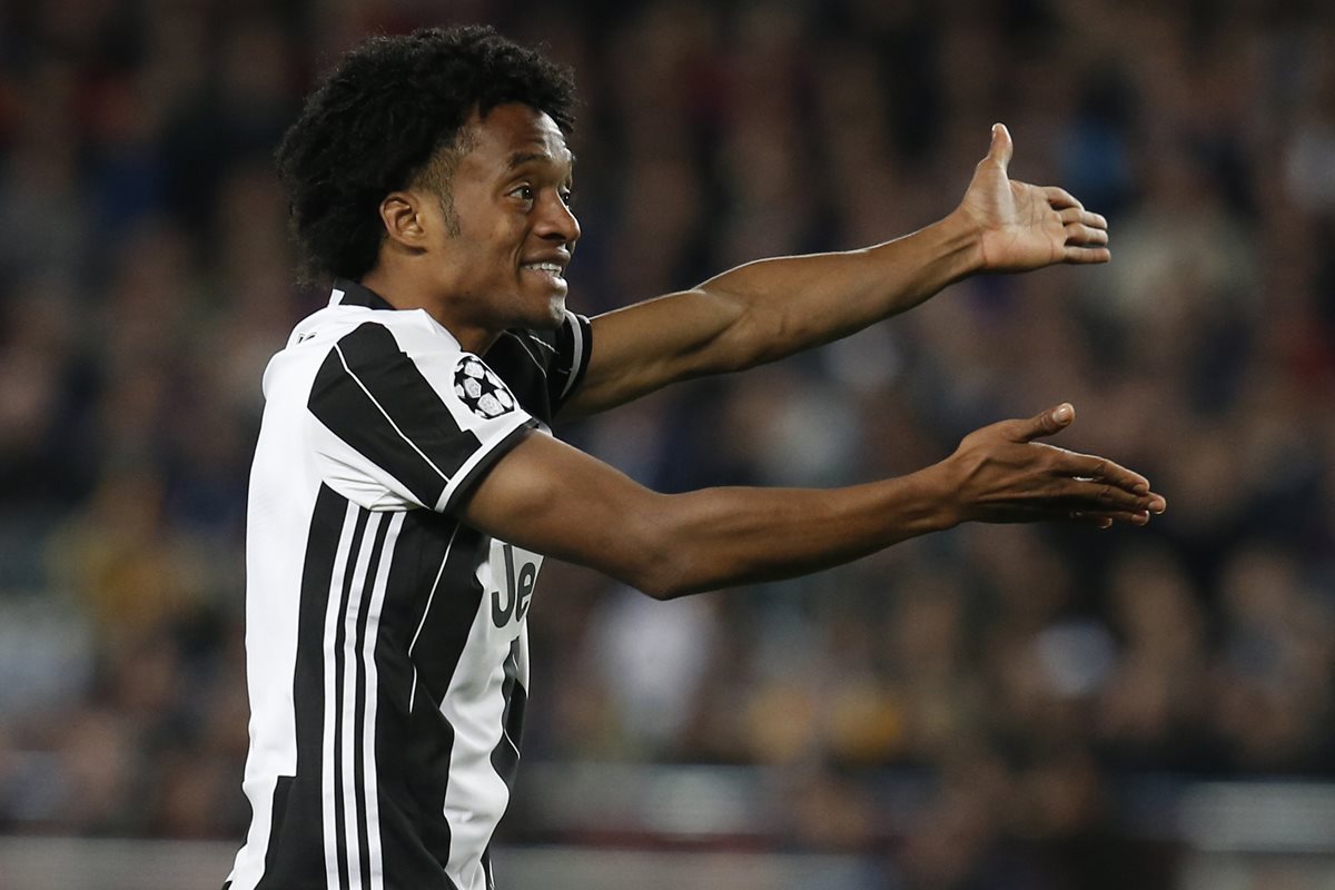 Juan Guillermo Cuadrado se mostró satisfecho por la clasificación de su equipo para las semifinales de la Liga de Campeones. (Foto Prensa Libre: AFP)