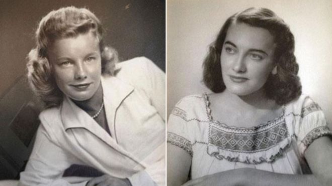 Las hermanas Martha Young Williams (izquierda) y Jean Young Haley (derecha). AP