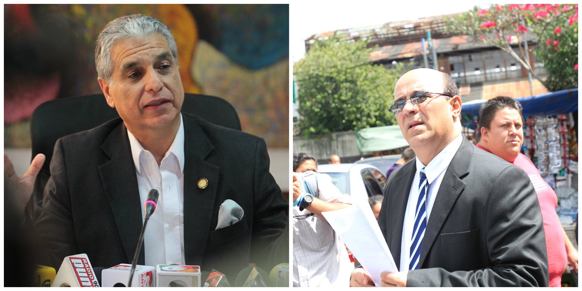 Carlos Contreras y Jorge Villavicencio, exministros de Trabajo y Salud durante el gobierno de Otto Pérez Molina, serán denunciados por la PGN. (Foto Prensa Libre: Hemeroteca PL)