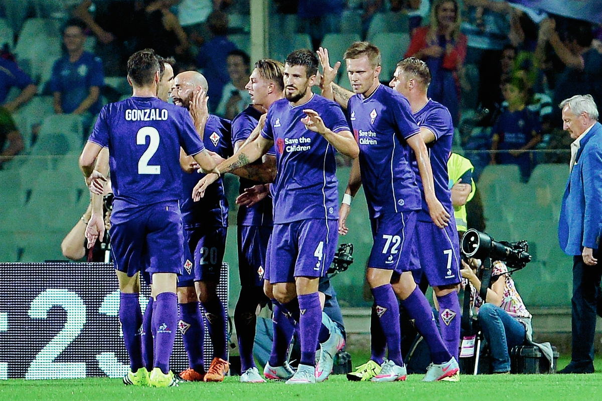 Federico Bernardeschi celebra una de las anotaciones (Foto Prensa Libre: AFP)