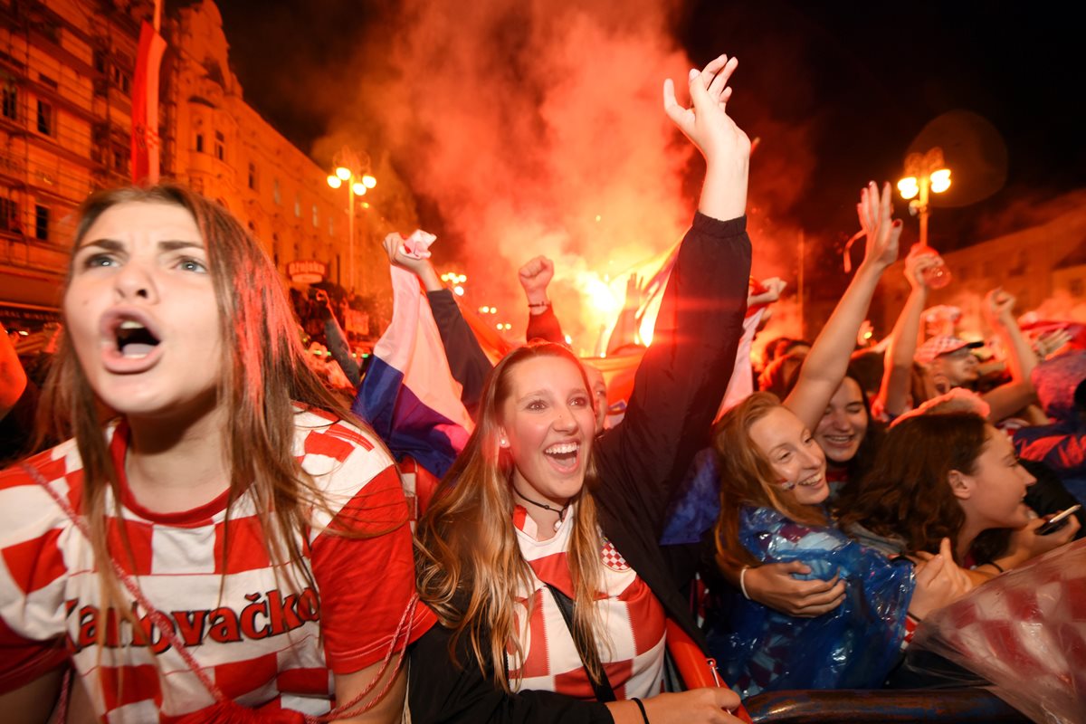 Así celebraron en Croacia el pase a la final de Rusia 2018.