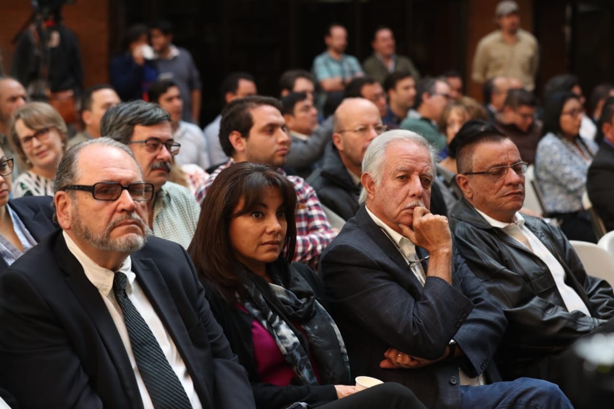 El expresidente Óscar Berger estuvo en la conferencia en Anacafé. (Foto Prensa Libre: Óscar Rivas)