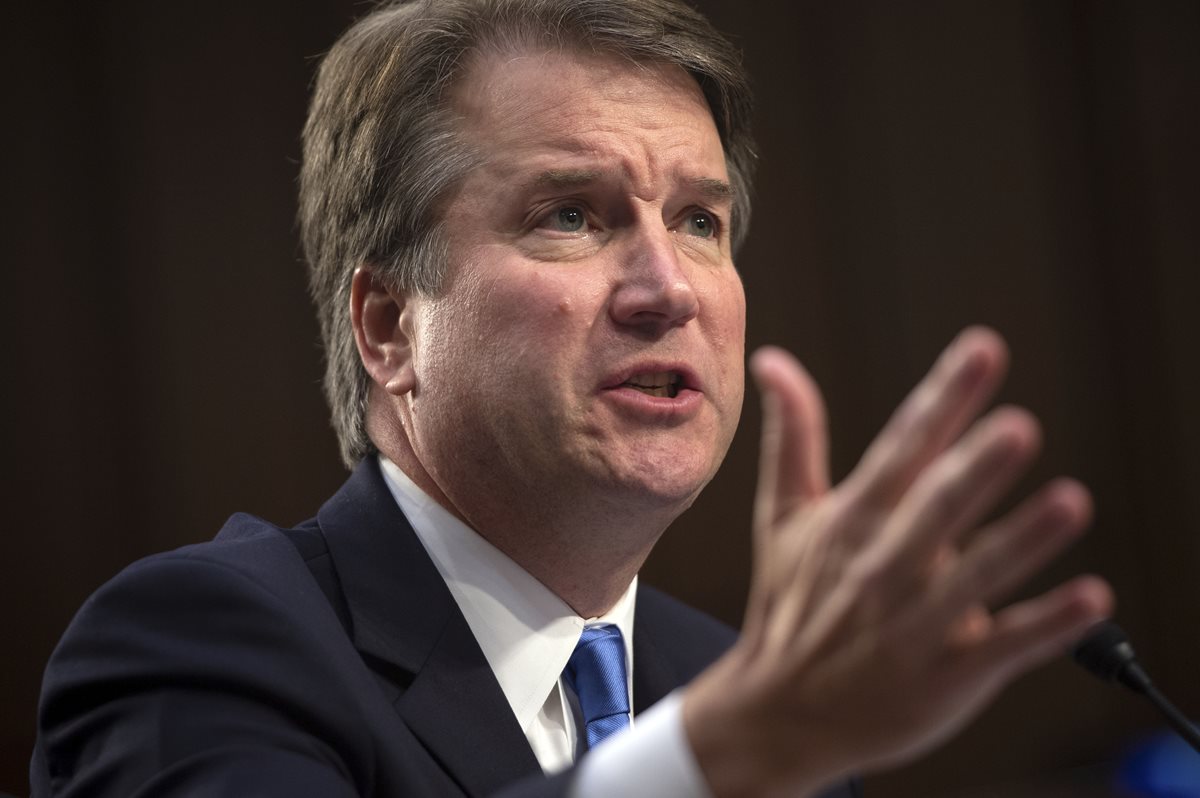 La nominación del juez Brett Kavanaugh por Donald Trump abrió la polémica, porque está acusado de abuso sexual. (Foto Prensa Libre: AFP)