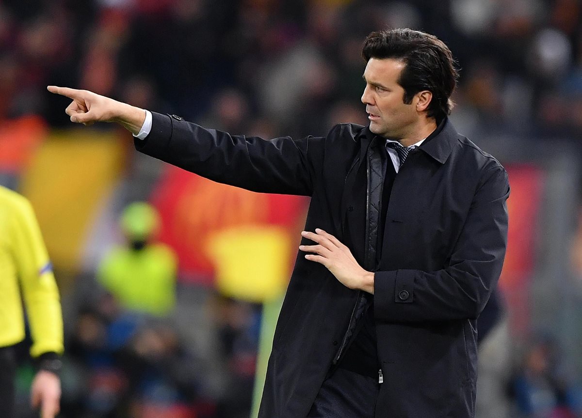 Santiago Solari, técnico del Real Madrid, no contó con Isco en Roma. (Foto Prensa Libre: EFE)