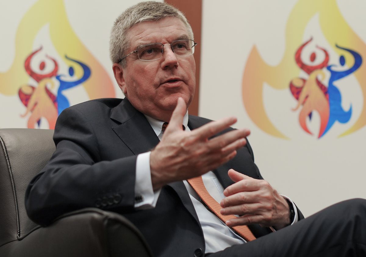 Thomas Bach habla de los nuevos retos de la Fifa. (Foto Prensa Libre: AFP)