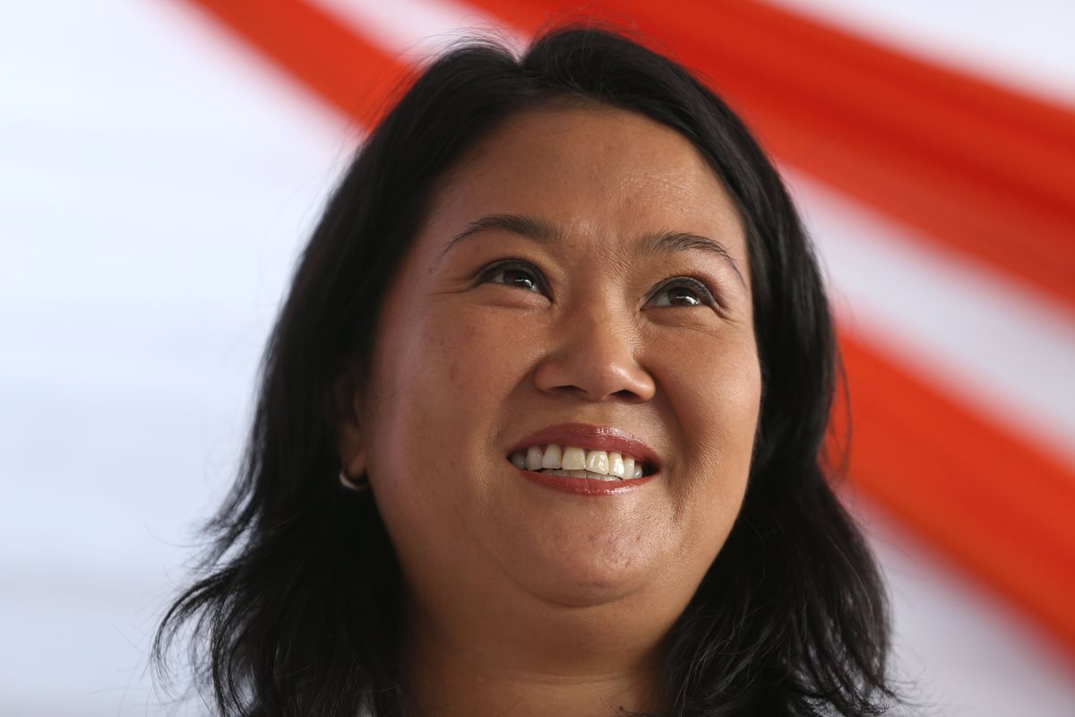 Keiko Fujimori, candidata a la presidencia de Perú. (Foto Prensa Libre: AP).