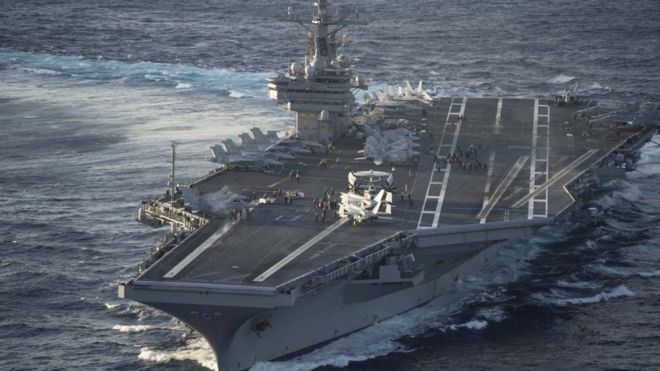 El USS George Bush es actualmente el mayor portaaviones en servicio en el mundo. GETTY IMAGES