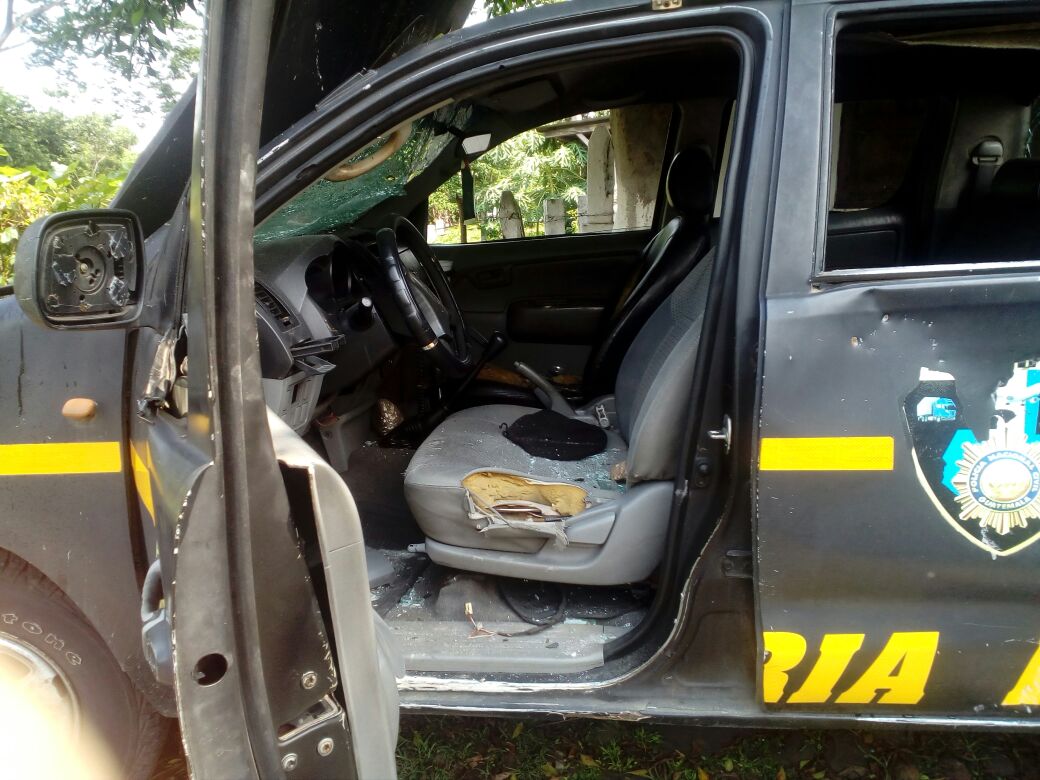 La unidad GUA-15024 quedó destruida en el km 231, Coatepeque, Quetzaltenango. (Foto Prensa Libre: Cortesía PNC)