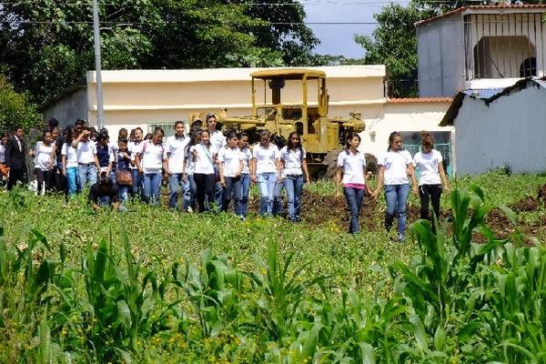 Este es el terreno  donde se colocó la primera piedra de  la extensión universitaria de Nueva Santa Rosa.