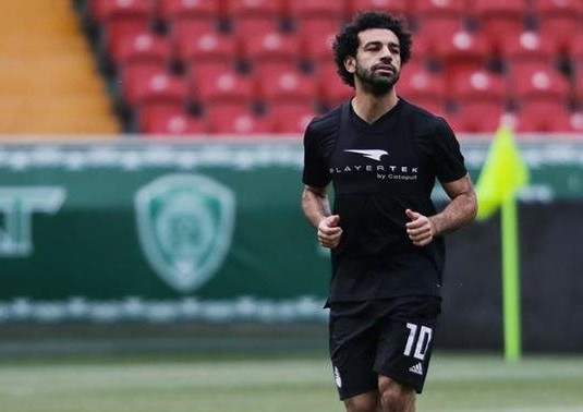 Mohamed Salah se entrenó en Grozny. (Foto Prensa Libre: AFP)