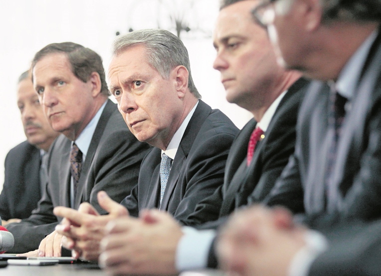 Dirigentes del Cacif. (Foto Prensa Libre: Álvaro Interiano)