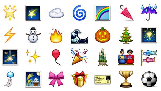 Muchos de los primeros emojis que lanzó Apple tenían relación con iconografía japonesa. EMOJIPEDIA