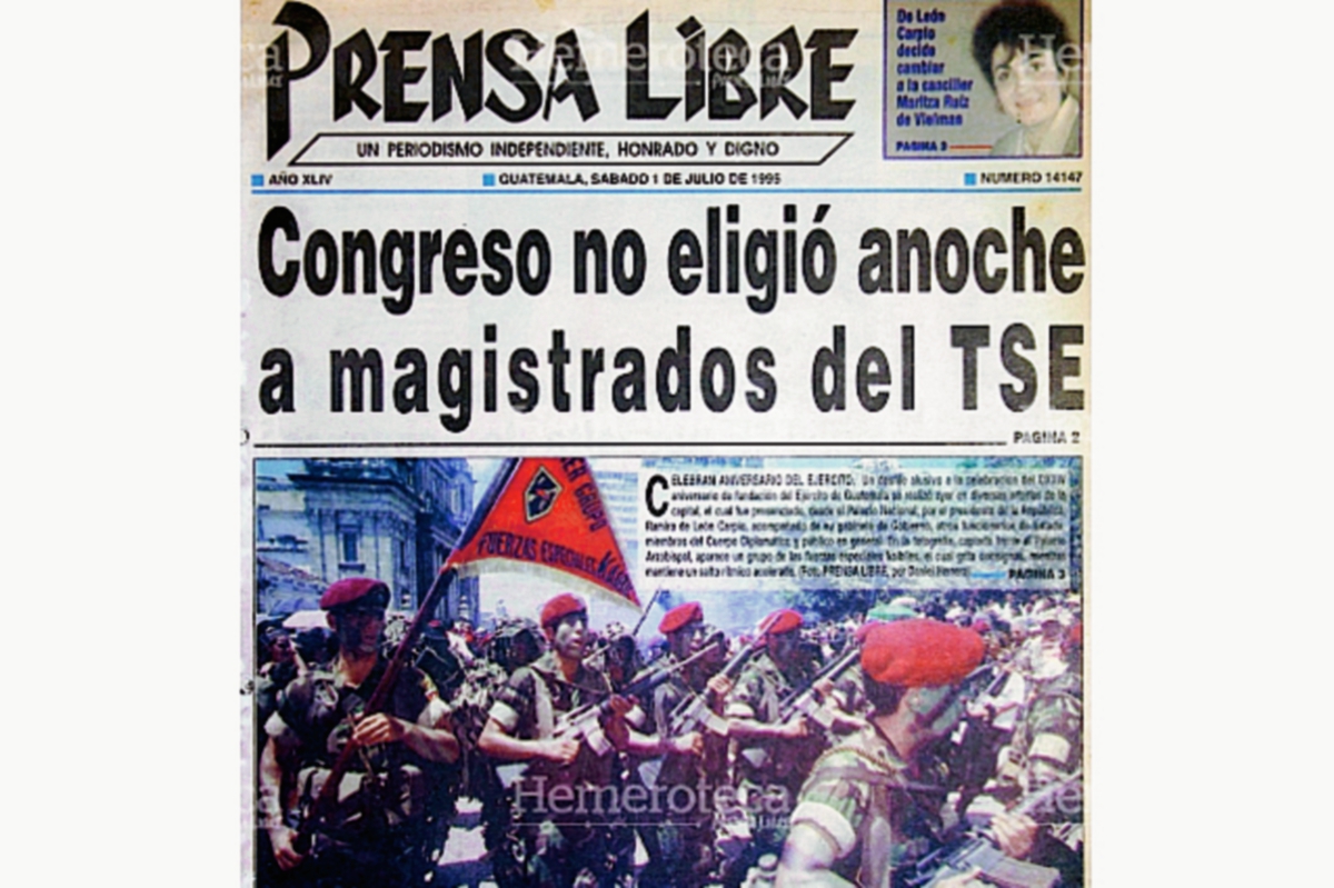 Portada de Prensa Libre del 1 de julio de 1995. (Foto: Hemeroteca PL)