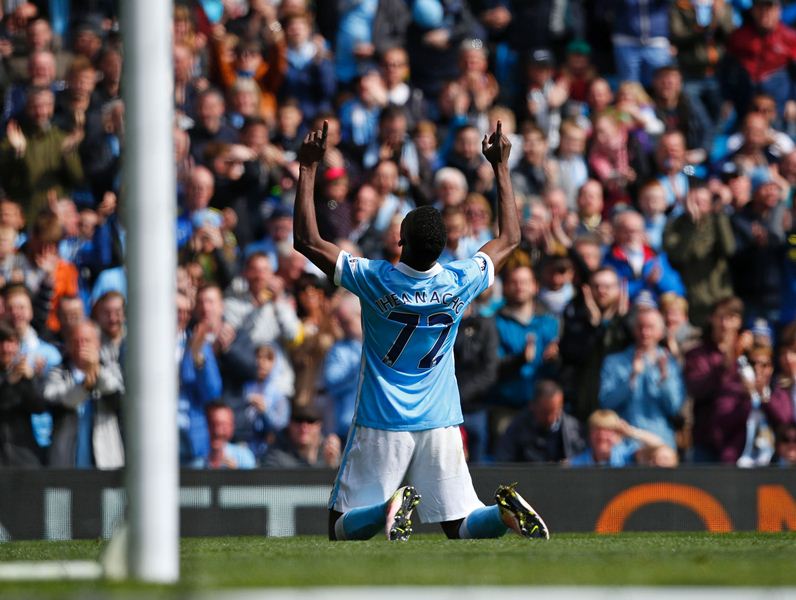 Kelechi Iheanacho fue uno de los anotadores para el City este sábado. (Foto Prensa Libre: AFP)