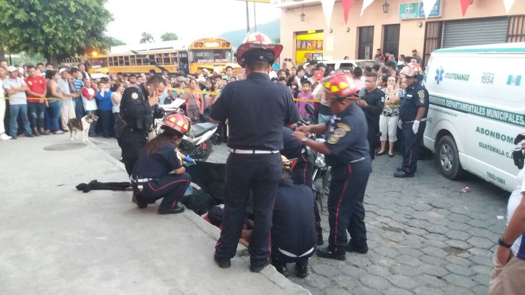 Lugar donde se registró el ataque, en Jocotenango. (Foto Prensa Libre: Renato Melgar).