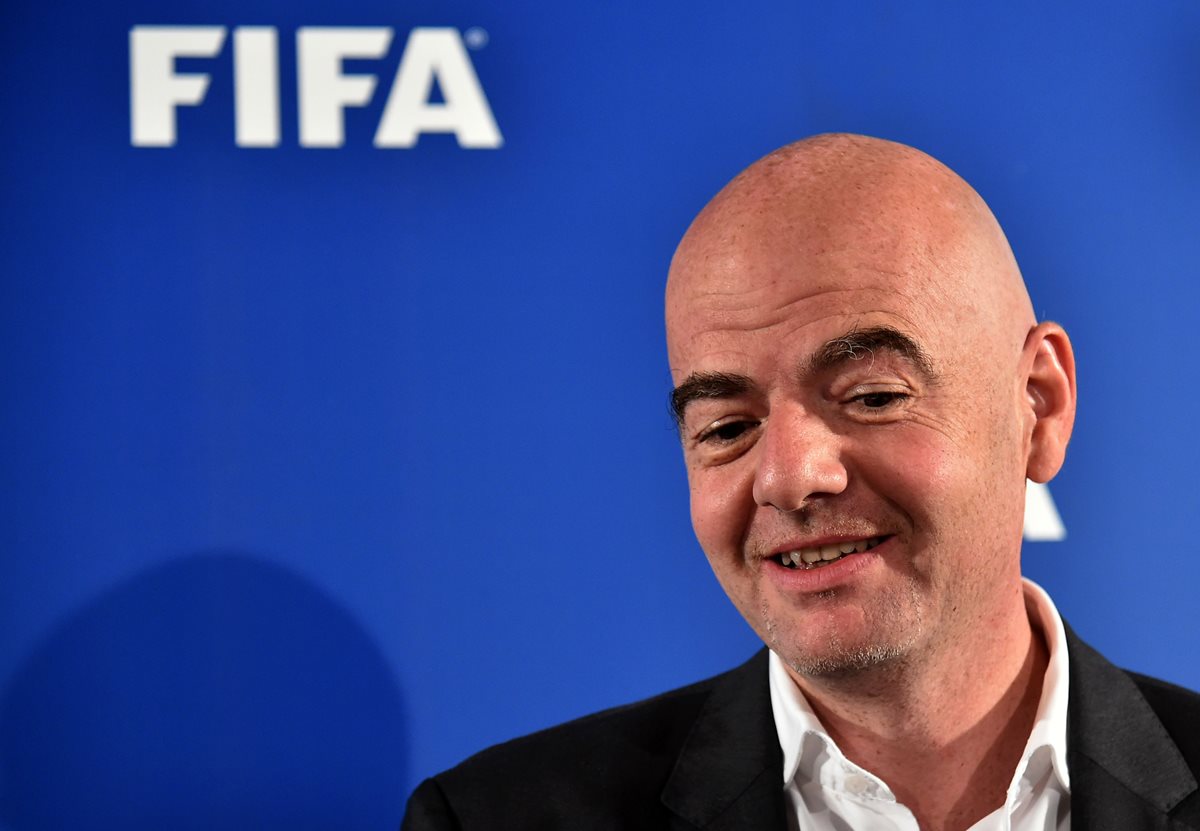 Gianni Infantino, presidente de Fifa. (Foto Prensa Libre: AFP)