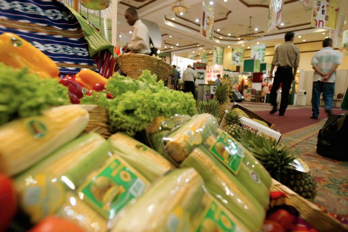 Más de 160 productos se exhiben en la feria agrícola.  (Danilo López)