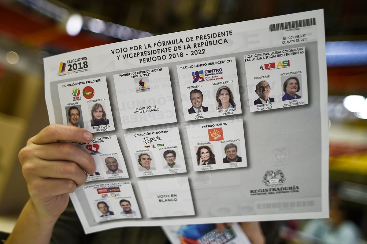 Más de 36 millones de colombianos han sido convocados a votar. (Foto Prensa Libre: AFP)