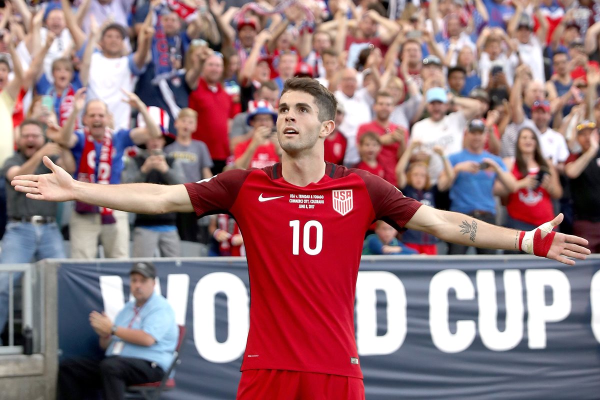 Pulisic fue determinante en la victoria de Estados Unidos contra Trinidad y Tobago. (Foto Prensa Libre: AFP)