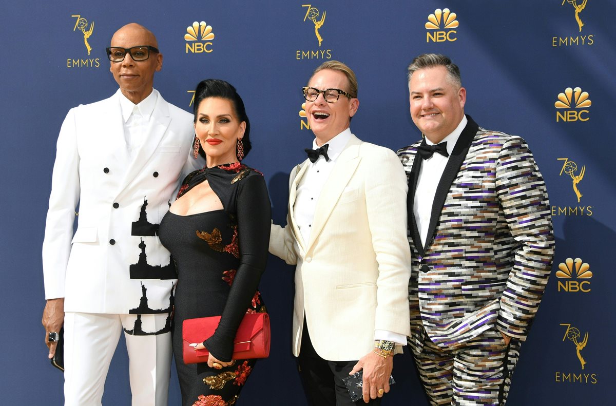 RuPaul Chales, Michelle Visage, Carsson Kresley y Ross Mathews.