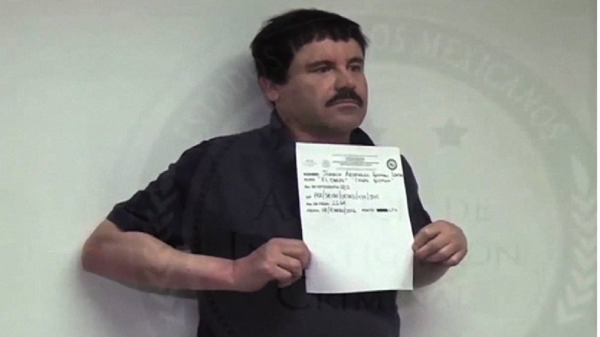 Joaquín "El Chapo" Gúzman fue grabado por la Procuraduría General de la República mexicana. (Foto Prensa Libre: EFE)