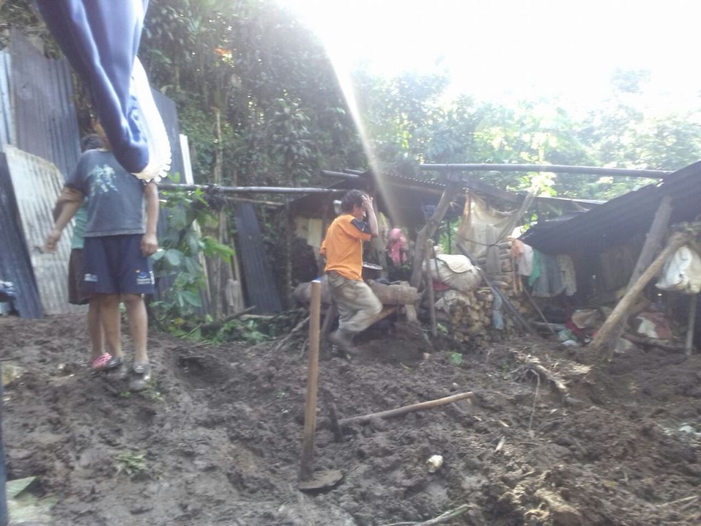 Área donde ocurrió el deslave en El Quetzal, San Marcos. (Foto Prensa Libre: Conred).