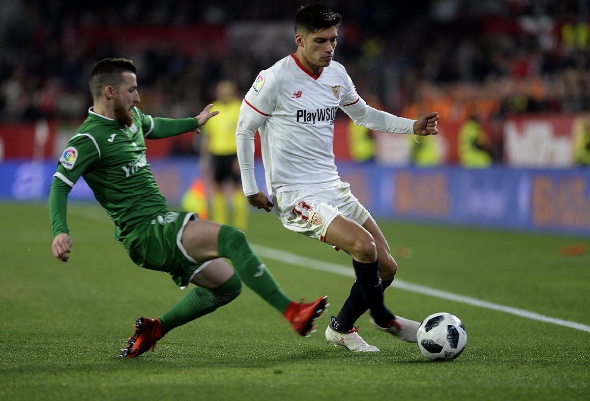 El cuadro sevillista sentenció la serie con un 2-0 frente al Leganés (3-1 en el global). (Foto Prensa Libre: AFP).