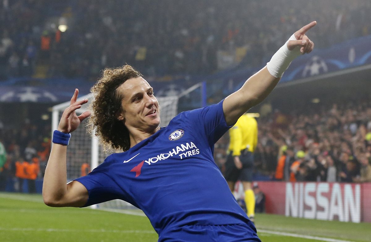 Así festejó David Luiz el gol que anotó para el Chelsea en el 1-0.