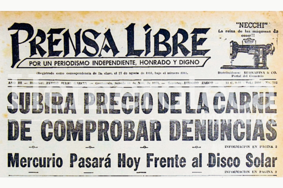 Titular de 1953 donde ya se evidenciaba el problema del precio de la carne. (Foto: Hemeroteca PL)