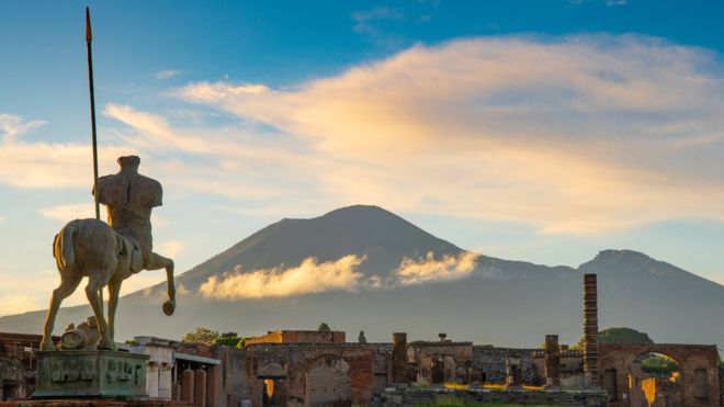 La erupción del Vesubio arrasó con Pompeya. GETTY IMAGES