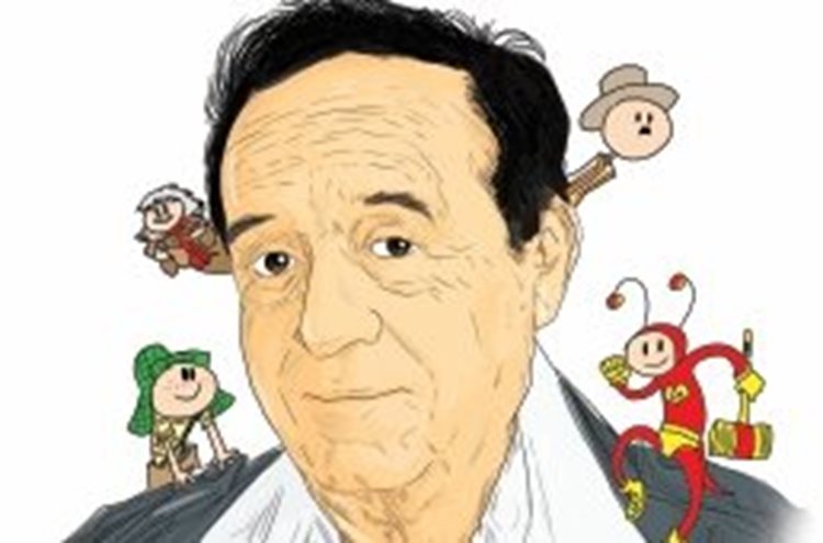 Roberto Gómez Bolaños falleció el 28 de noviembre del 2014. (Ilustración Prensa Libre: Kevin Ramírez)