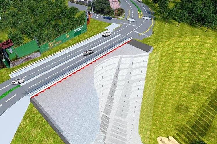 Diseño del nuevo puente San Marino, zona 8 de Mixco. (Foto Prensa Libre: Municipalidad de Mixco)