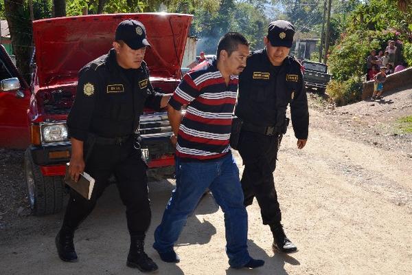 Manolo Hernández,  al momento de su captura.
