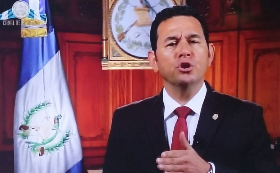 El presidente Jimmy Morales recomienda expulsar al diputado Juan Manuel Giordano de la bancada oficial. (Foto Prensa Libre: Edwin Bercián)