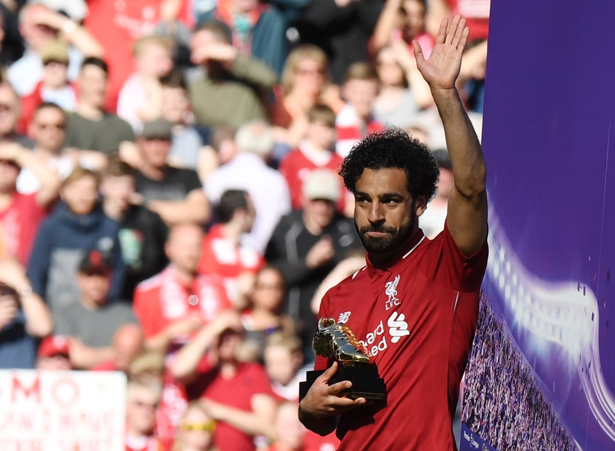 Salah es el jugador "sensación" en Europa y muchos equipos quieren ficharlo, incluído el Real Madrid. (Foto Prensa Libre: AFP9